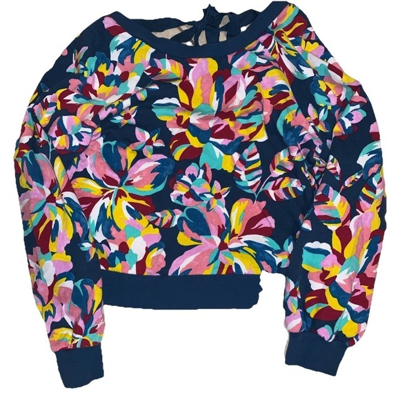 The Get Sweaters - The Get Women Sweater  Whit multicolored floral print Size M 0063 Cotton